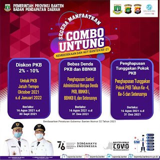 Manfaatkan Combo  Untung  Kemerdekaan & HUT  Banten  Ke-21