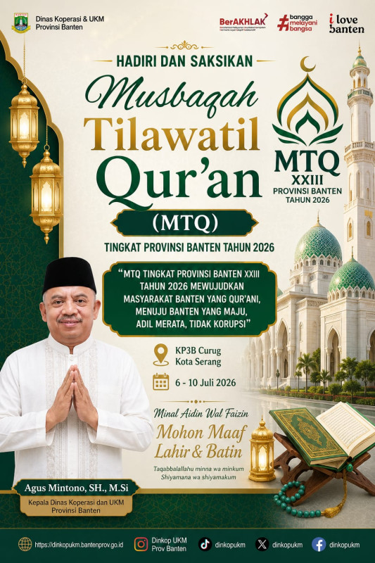 Musabaqah Tilawatil Qur'an (MTQ) Tingkat Provinsi Banten XXIII Tahun 2026
