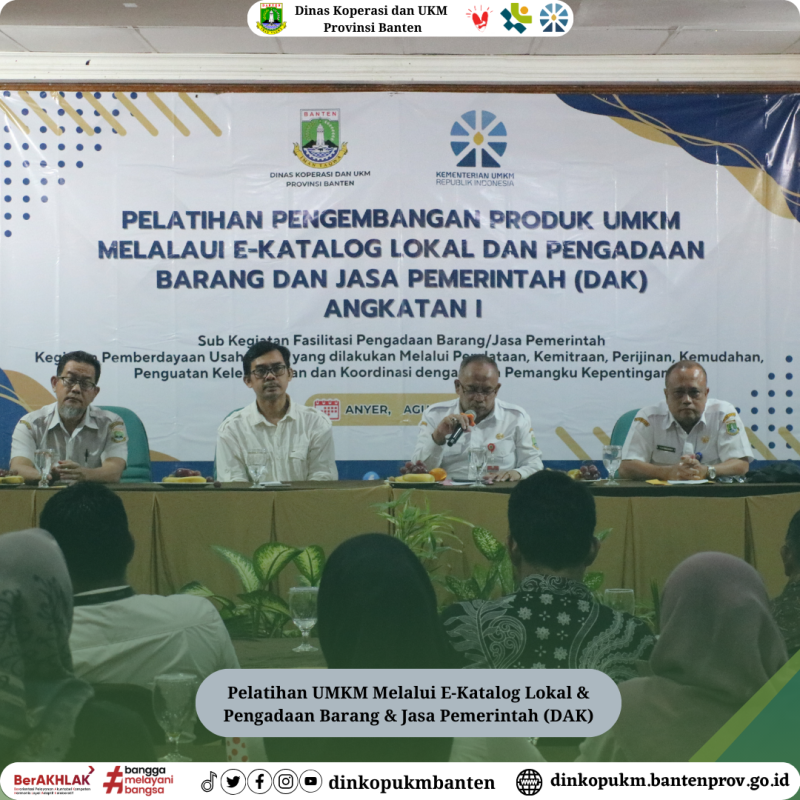 PELATIHAN UMKM MELALUI E-KATALOG LOKAL DAN PENGADAAN BARANG DAN JASA PEMERINTAH (DAK)