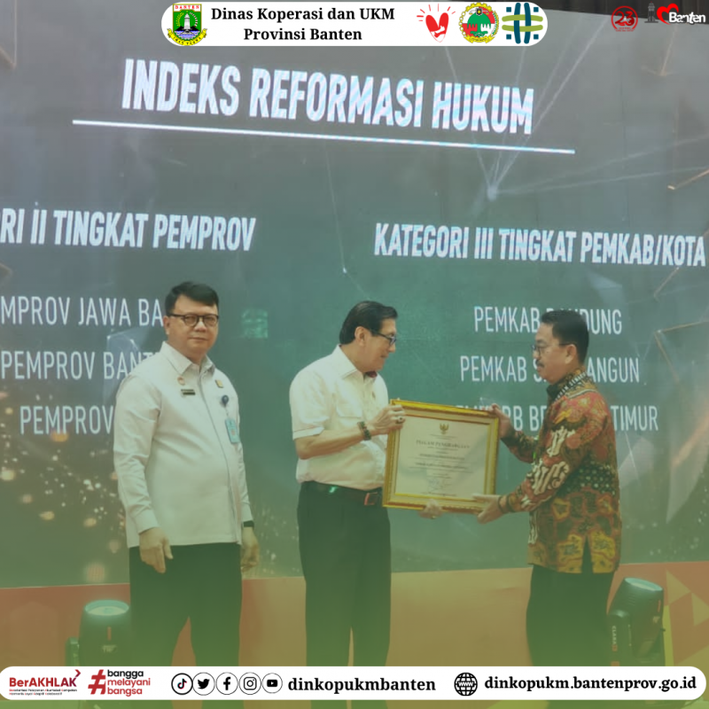 Provinsi Banten Terbaik ke-2 Indeks Reformasi Hukum