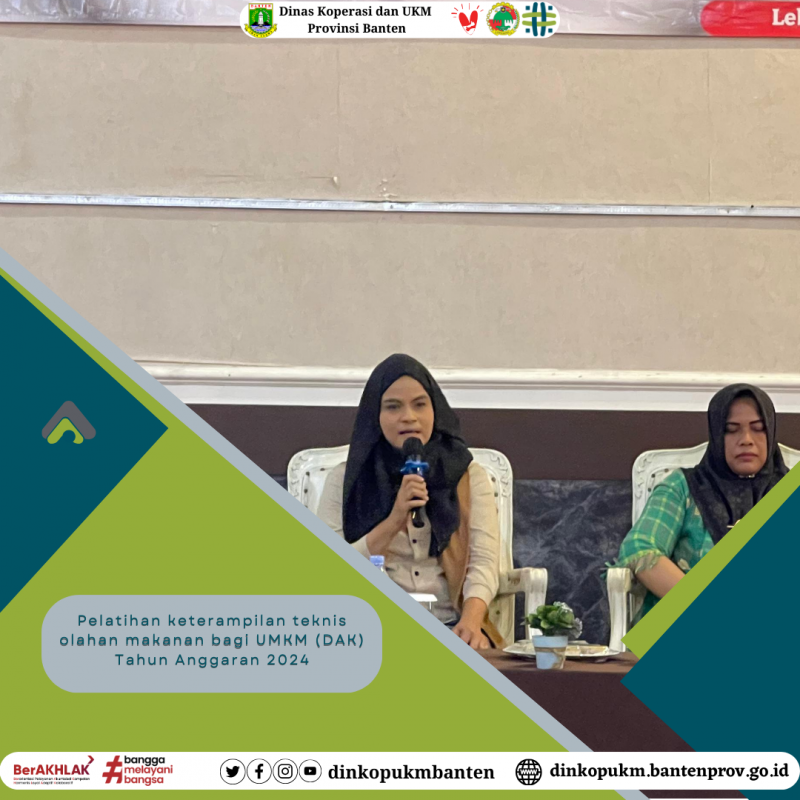 Pelatihan Keterampilan Teknis Olahan Makanan bagi UMKM (DAK) Tahun Anggaran 2024